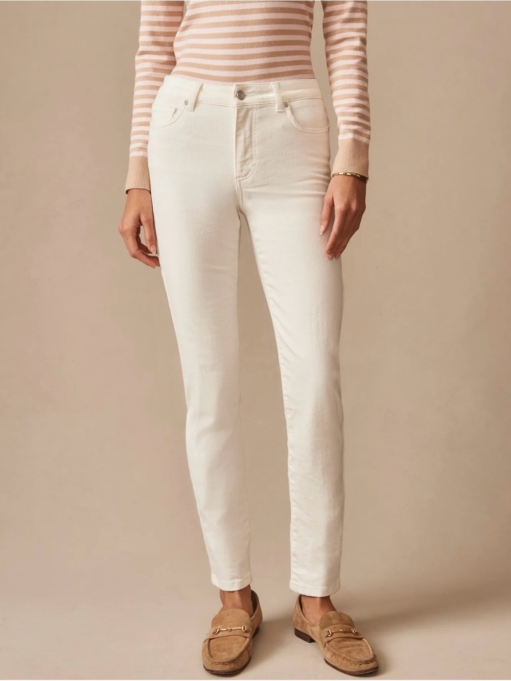 Women’s Slim Straight White Jeans
